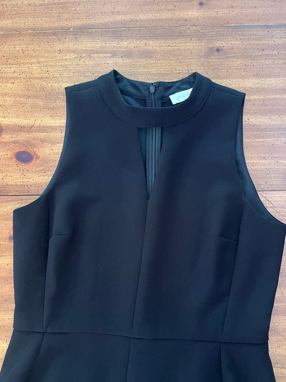 LOFT Sleeveless Black Keyhole Sheath Dress Size 8 - Picture 9 of 10